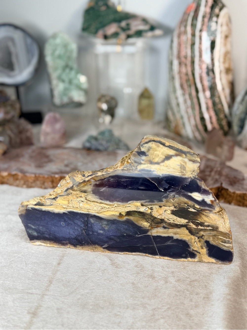 Purple Chalcedony Slab Indonesia  High Quality Chalcedony Slab